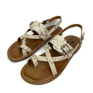 Patricia Nash Fidella Ivory Ankle Strap Sandals